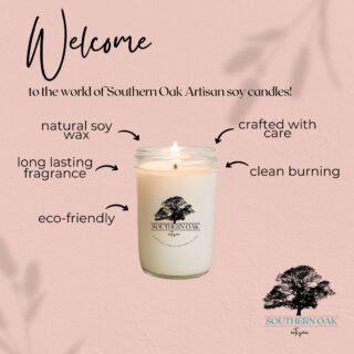New here? Welcome, and Happy New Year!🕯️Discover the world of handmade soy candles! Our candles are crafted with care, using natural soy wax. They're eco-friendly, clean-burning, and provide a longer, more luxurious fragrance experience.Learn more at our website: southernoakartisan.com