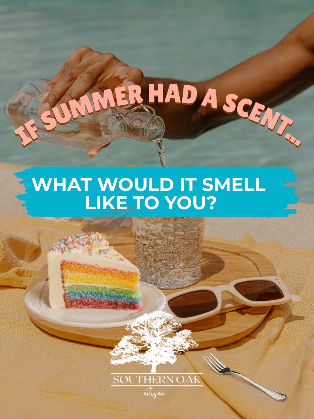 If summer had a scent, what would it smell like to you? ☀️🌊For us, it's a little citrus, a little coconut, warm sunshine, salty air... and something sweet after a day at the beach.That's exactly what inspired Cake By the Ocean, our newest hand-poured soy candle.🍊 Top: Orange, Green Leaves, Coconut, Lemon🌸 Middle: Jasmine, Heliotrope, Butter, Sugar🤍 Base: Sandalwood, Musk, VanillaMade with 100% natural soy wax and clean fragrance oils, it's light, uplifting, and perfect for bringing those carefree summer vibes into your home.Now it's your turn... if summer had a scent, what would it smell like to you? Tell us in the comments! ⬇️#SouthernOakArtisan #CakeByTheOcean #SummerCandles #SoyCandles #HandPouredCandles #CleanCandles #CoastalHome #SummerDecor #CandleLover #SmallBusinessLove