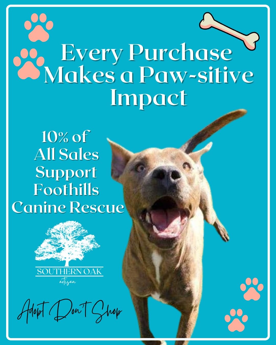 A cozy home should help another dog find one. 🐾This #NationalDogDay, we’re celebrating the dogs already curled up safely beside their people—and remembering every dog still waiting to be chosen.Our love for dogs is woven into Southern Oak Artisan. That’s why we donate 10% of our sales to Foothills Canine Rescue, helping support the care and rescue work that gives dogs a chance at the lives they deserve.When you purchase one of our hand-poured candles, you’re supporting a small business while also helping dogs in need. We cannot think of a better reason to keep pouring. ❤️Today and every day, please consider adopting, fostering, volunteering, donating, or sharing an adoptable dog. Every effort matters.Happy National Dog Day from Southern Oak Artisan! 🕯️🐶#FoothillsCanineRescue #RescueDogs #AdoptDontShop #CandlesForACause