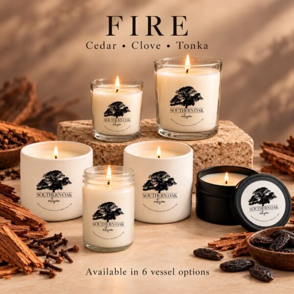 Fire | Hand Poured | 100% Natural Soy Candle