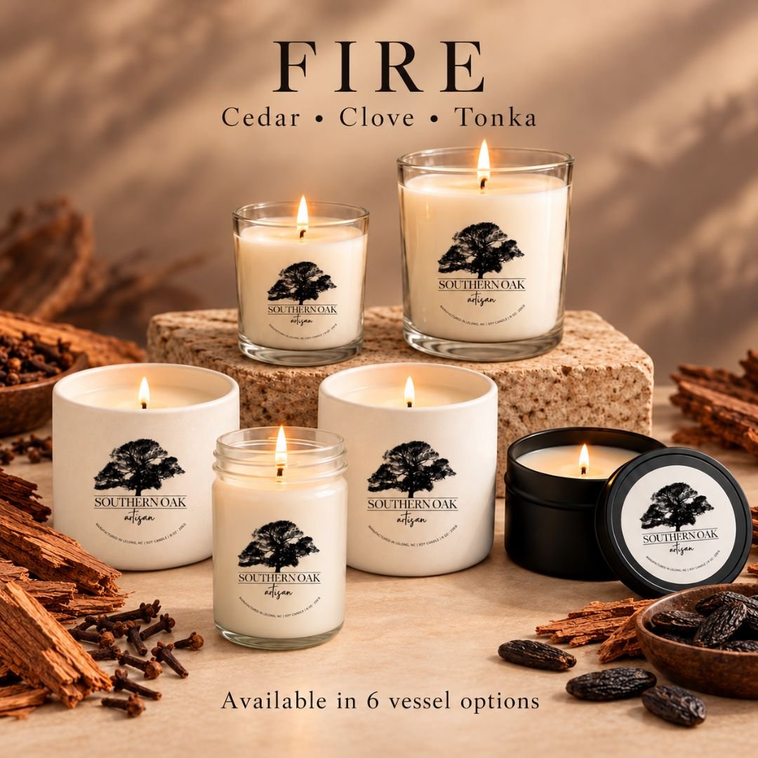 Fire | Hand Poured | 100% Natural Soy Candle