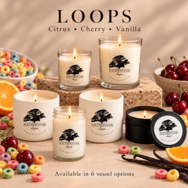 Loops Fruity Candle | Hand Poured | 100% Natural Soy Candle