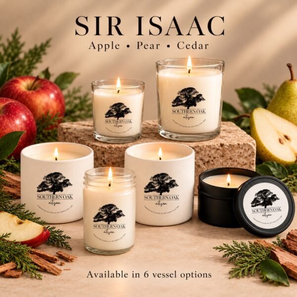 Sir Isaac | Hand Poured | 100% Natural Soy Candle