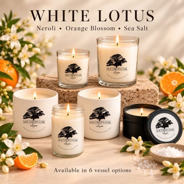 White Lotus | Hand Poured | 100% Natural Soy Candle